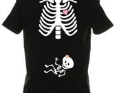 VINYL HEAT TRANSFER Skeleton Shirt Vinyl, Halloween Costume Tshirt, Girl Baby Announcement, Maternity Item