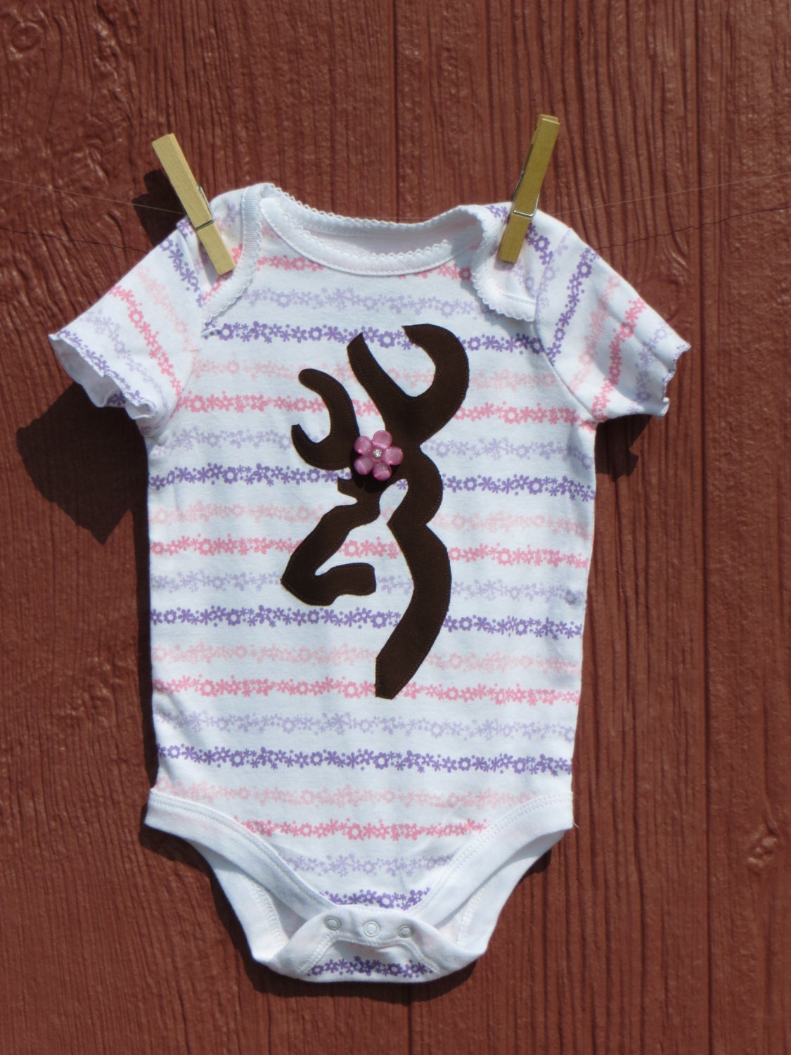 baby girl hunting deer onesie, onsie, one piece, creeper, bodysuit, shower gift
