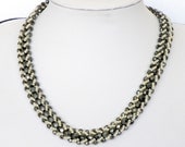 Black white Necklace, deep gray elegant Beaded Necklace, beige seed beads jewelry, Beadwork Necklace
