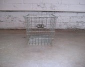 vintage wire locker basket