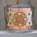 Henna'd Goat Hide Hanging Candle Lantern: Teardrop Floral