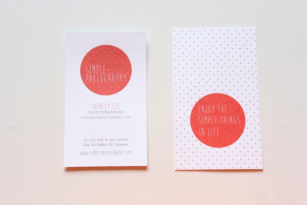 PRINTABLE Customized Business Cards Polka Dots - Round 'n Round We Go Series Il_170x135