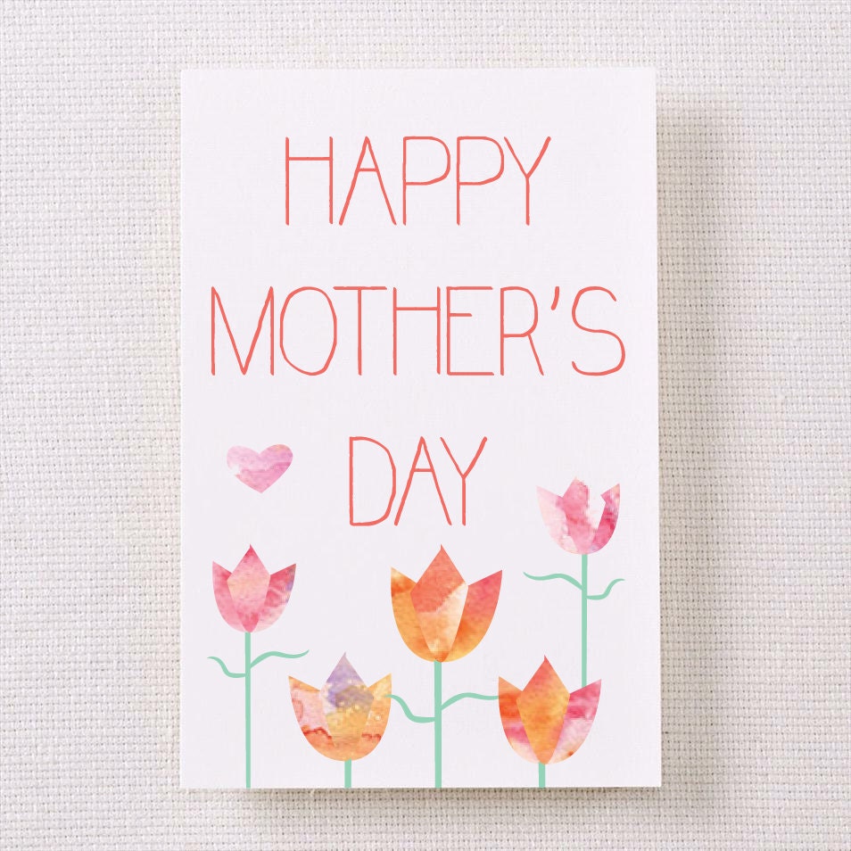 PRINTABLE Happy Mother's Day Tulip Greeting Card Il_170x135