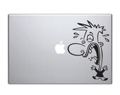 Naughty Kid funny Decal / Sticker Vinyl to fit Macbook Pro 13" 15" 17" - Custom sizes available - precision die cut child boy
