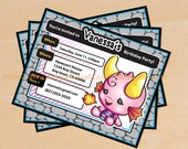 Pink Dragon Birthday Invitations Printable, DIY File