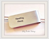 Fathers Day Gift - Hand Stamped Money Clip - Gambling Money - Gifts for Men, Dads Gifts, Grandfather Gifts