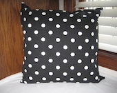Black & White 18" Pillow Cover Zippered Enclosure Contemporary Pillows Throw pillow Decorator pillow FREE SHIPPING