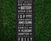 Charleston Neighborhood Poster / Large - 11.75 x 36 inches