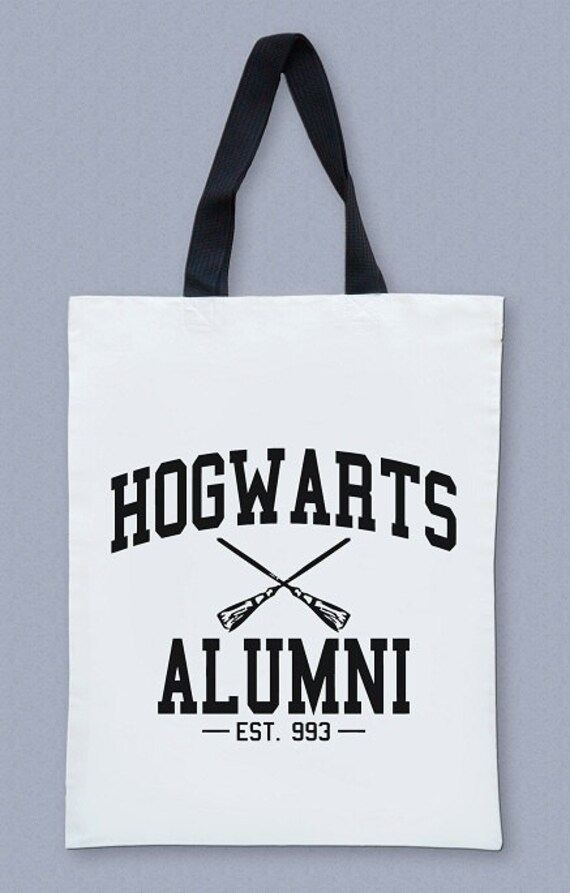 Hogwarts Alumni Bag Harry Potter Bag Movie Bag Text Bag Big Bag Canvas Tote Bag Diaper Bag Shopping Bag Cream Bag
