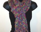 Women's multicolor handmade knitted scarf