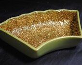 Gold Glitter Inlaid Vintage Ceramic Bowl