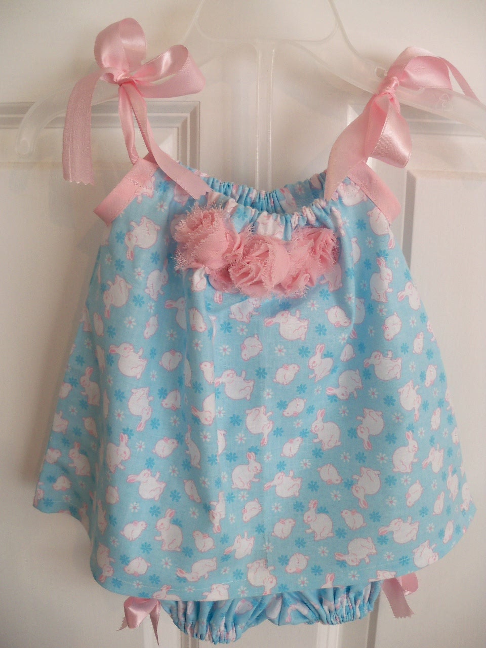 Easter Bunny Pillowcase Dress & Bloomers Set ... size newborn to 3 yr.