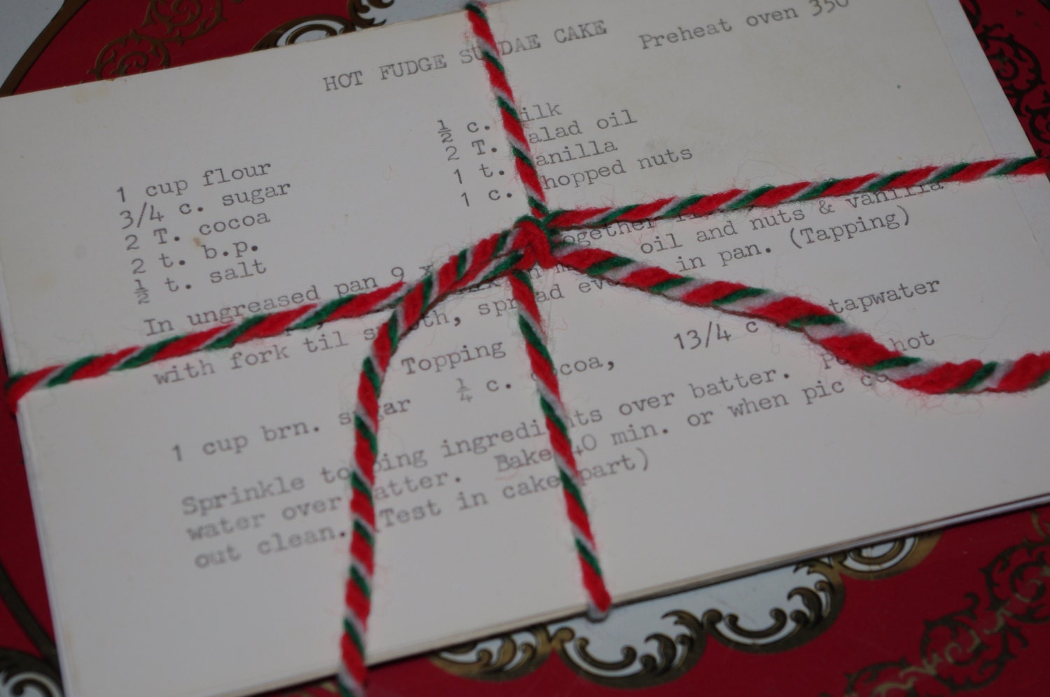 Vintage Recipes..Bakers Dozen..TYPED...13 In All..Sweet Treats...4x6 Cards