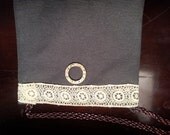 Victorian Striped Evening Bag (Delicate Lace detailing)