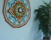 ojo de dios, woven yarn MANDALA, wall decoration, art, colorful, happy, love, prayer