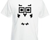 Mens Tshirt  - White - Owl - Printed w/ Eco-Friendly ink (S M L XL) Mens T-shirt Short sleeve, Mens Tshirt, Mens T shirt, made in israel
