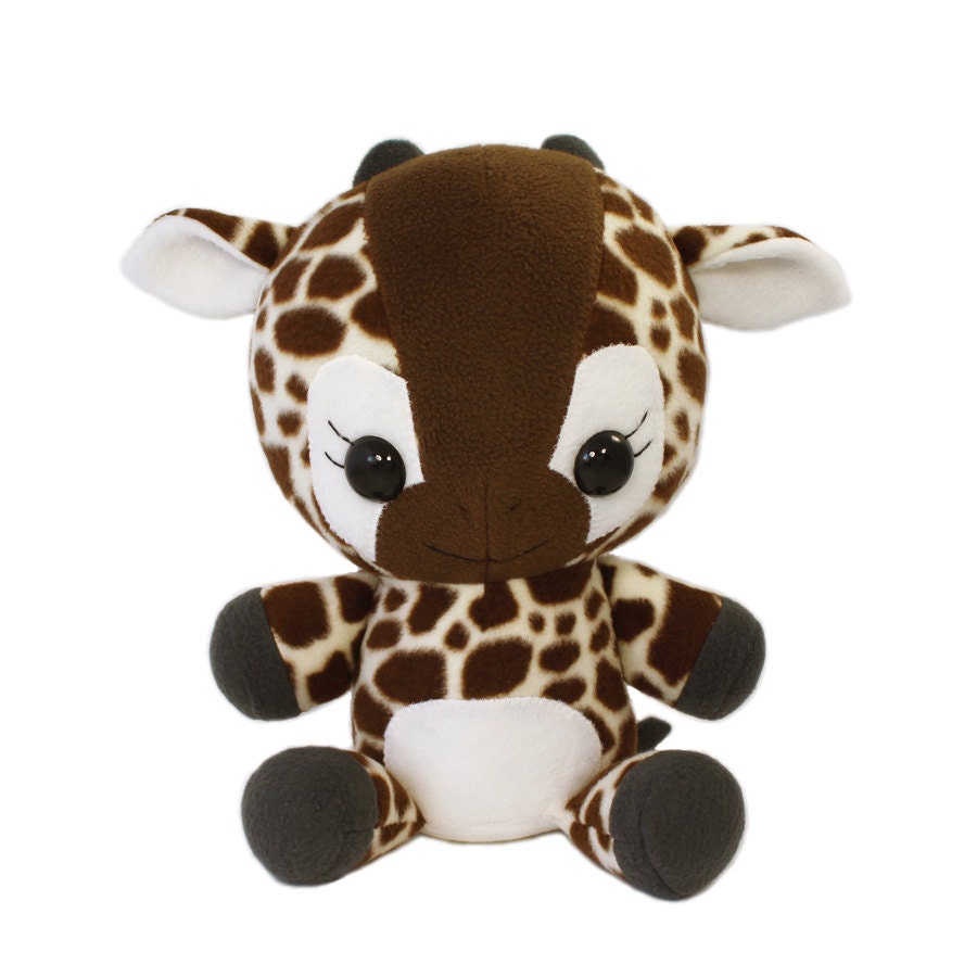 Plushie Sewing Pattern PDF Cute Soft Plush Toy - Lulu Baby Giraffe Cuddly Stuffed Animal 16"