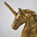 Vintage Brass Unicorn Figure