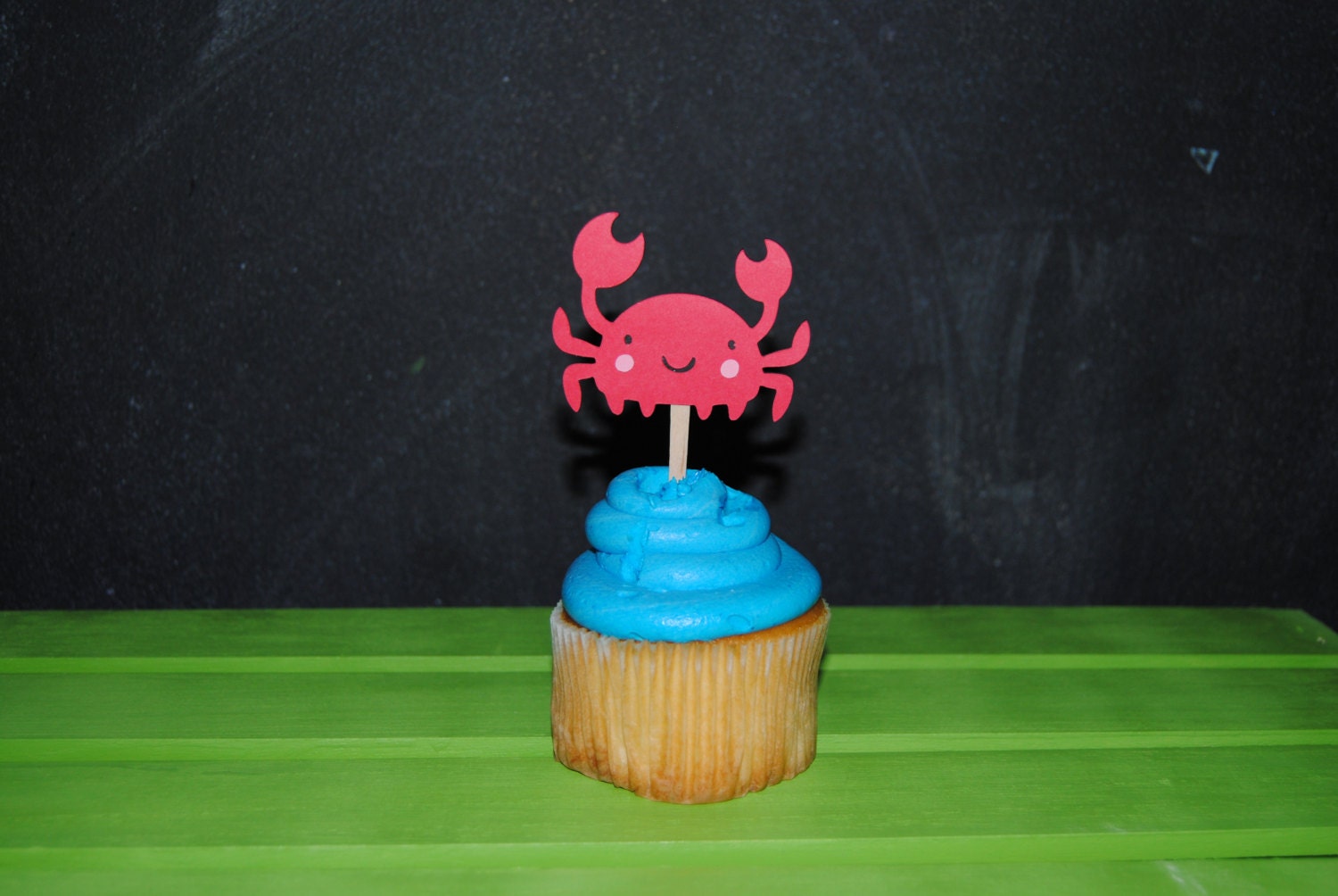 Crab Cupcake Topper....Kids Birthday Party Under The Sea