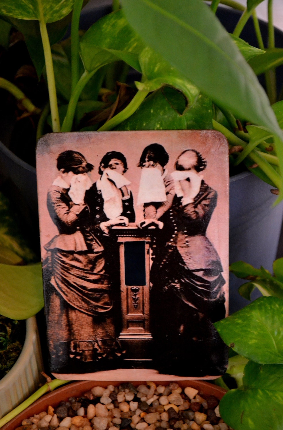 1920s mourning women light switch cover