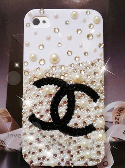 Handmade Bling iPhone Case, crystals mix pearl glitter cute iphone 5 case, custom samsung galaxy s3 case, iphone 4 4S case. iPhone 3gs case