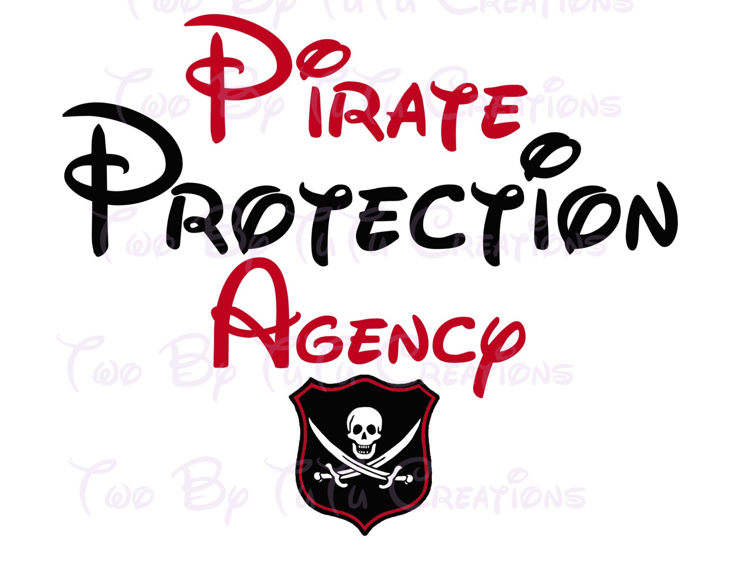 Pirate Protection Agency DIY Printable Image for Iron on Transfer Disney Cruise Pirate Night