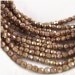 Czech Fire Polished Beads 4mm round-Quantity 50-Luster Opaque Gold/Smoky Topaz (CZ 4R GST)