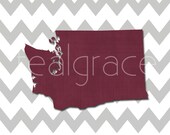 Washington (Cougar OR Husky colors) - 8x10 DIGITAL FILE