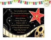 Hollywood Star, Movie Film Strip, Red Carpet Invitation, Hollywood Party, Red Carpet Birthday Party, Hollywood Invitation