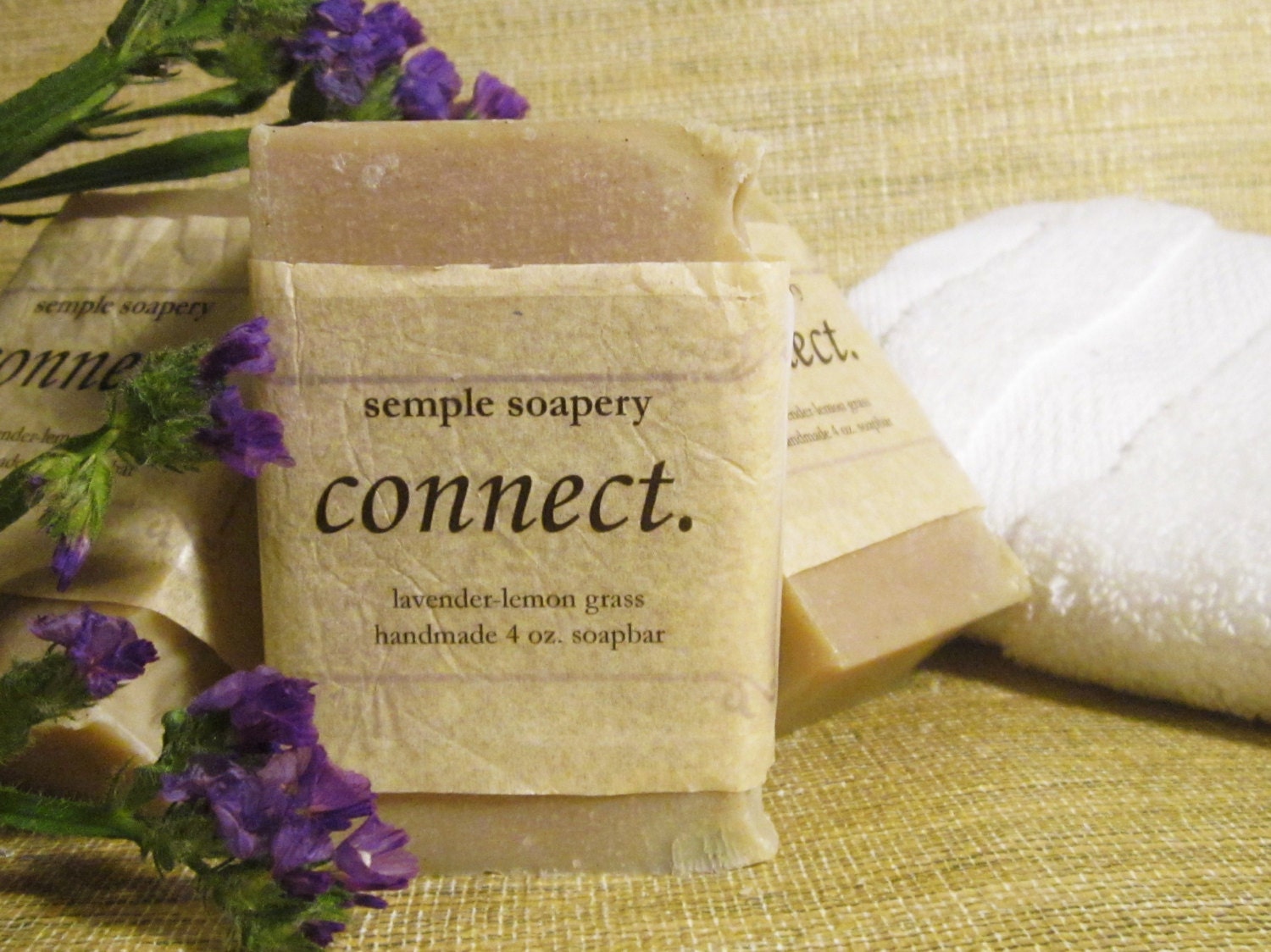 connect. lavender and lemongrass handcrafted soap