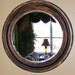Large Round Distressed Mirror