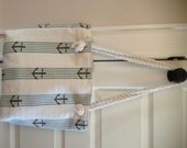 Seafrost Anchor.  Beach Tote, Summer Tote, Beach Bag, Handmade Tote, Rope Handles, Stripes