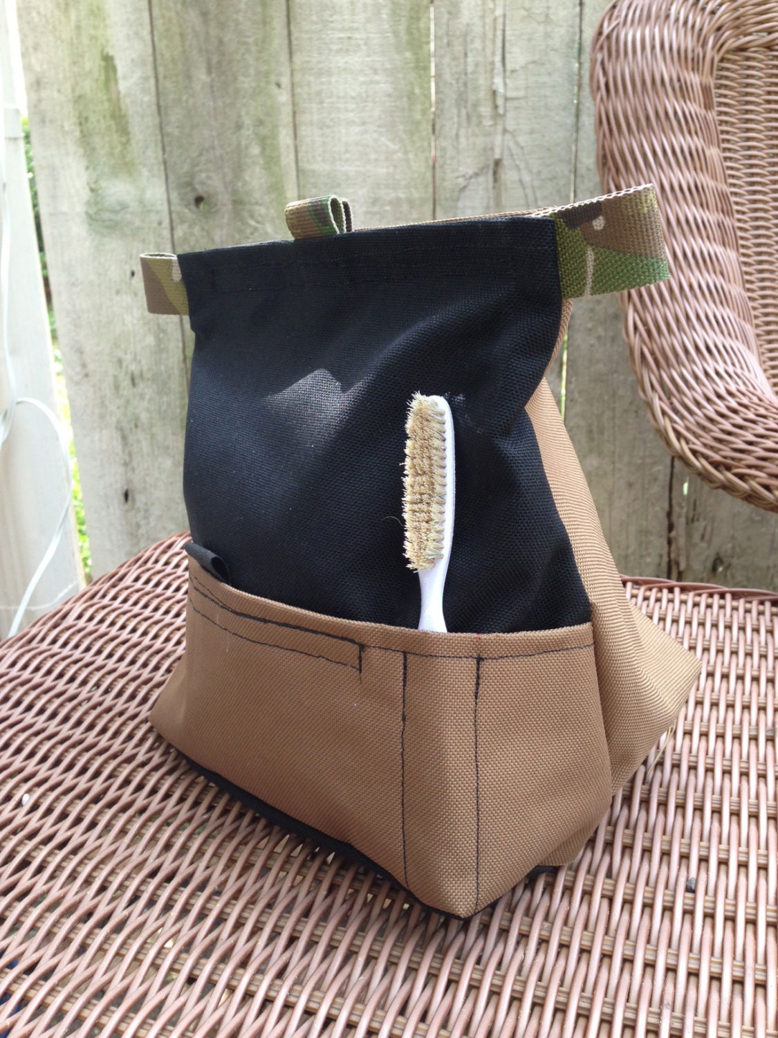 Bouldering Black and Tan Chalk Pot