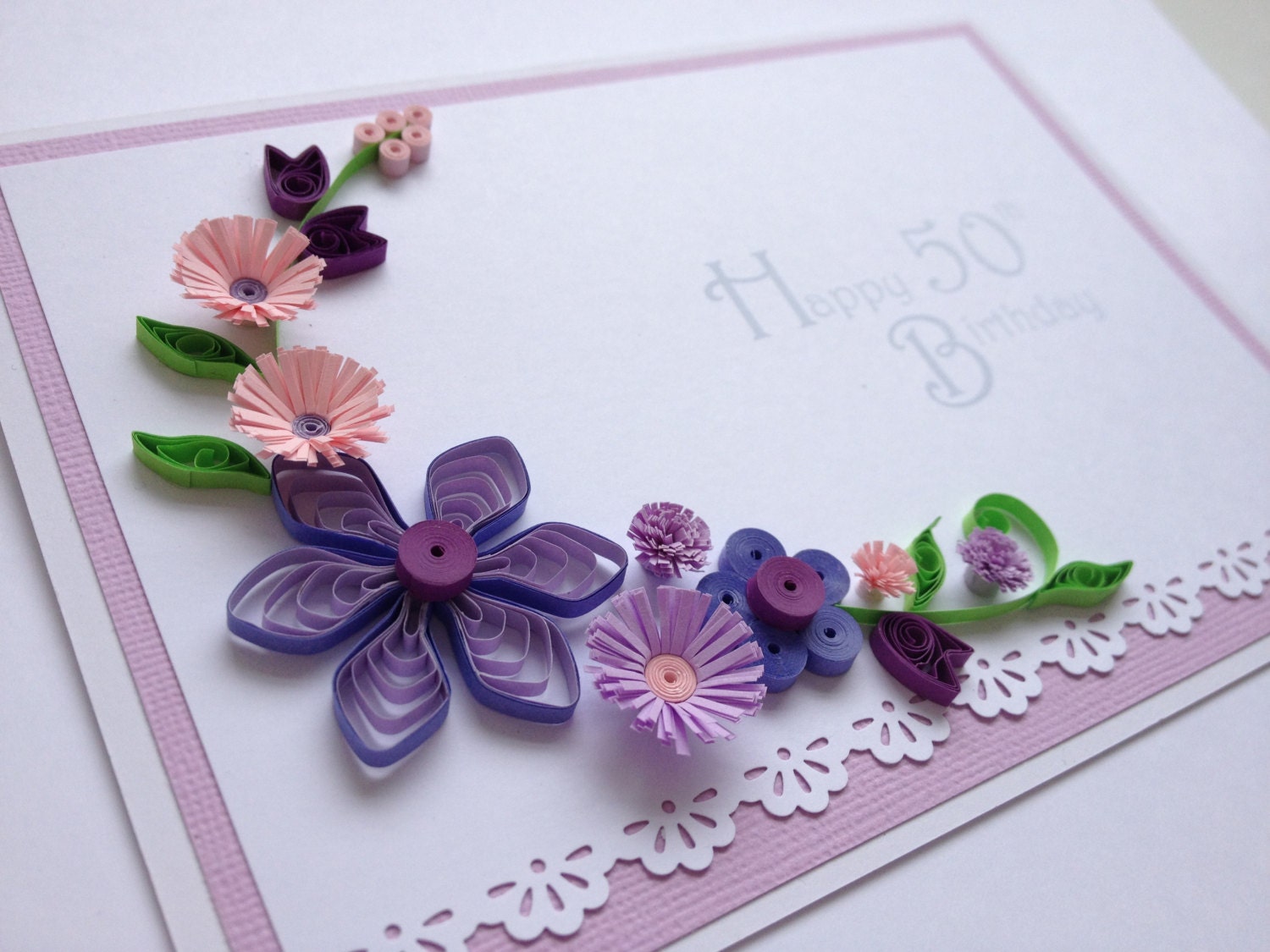 Items similar to Paper quilling Happy Birthday Card. Paper Quilled
