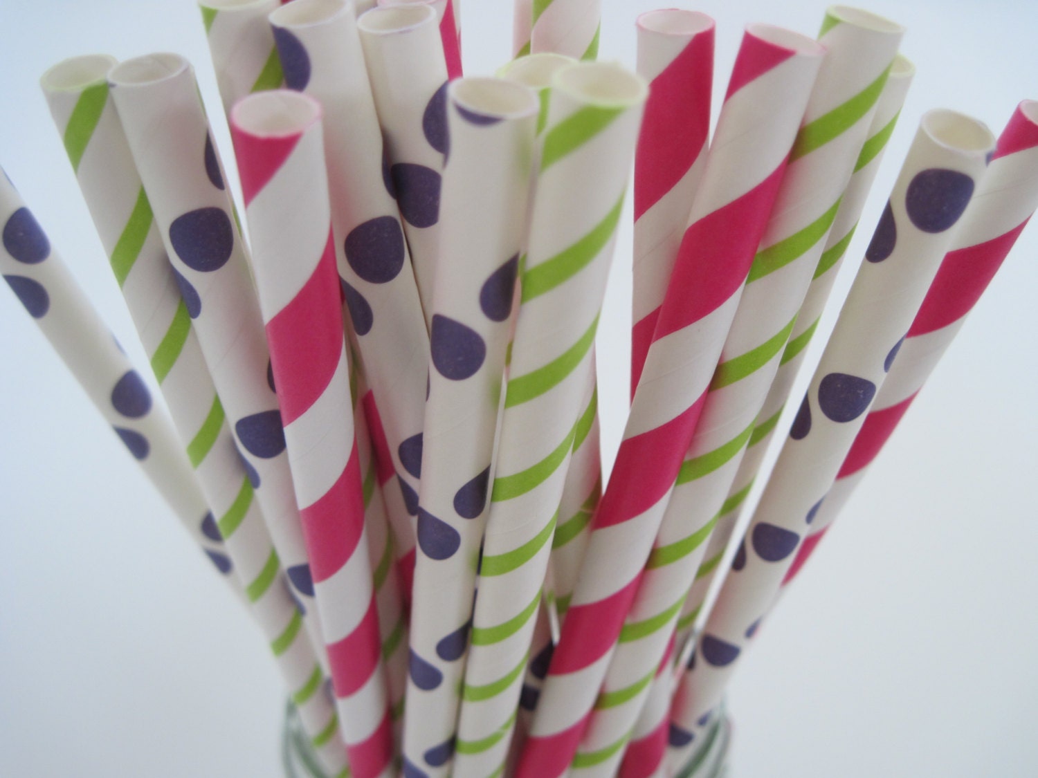 25 Dora the Explorer Straw Mix - Green, Purple, Hot Pink - ships less than 24 hours Il_570xn