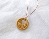 Handmade circular wooden pendant - Made to order