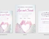 Printable Wedding Invitation and Save the Date Set - WInter Wedding