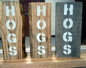Reclaimed Wood Sign...Stenciled Wood Sign...HOGS Sign...Arkansas Razorback Sign...Pallet Sign