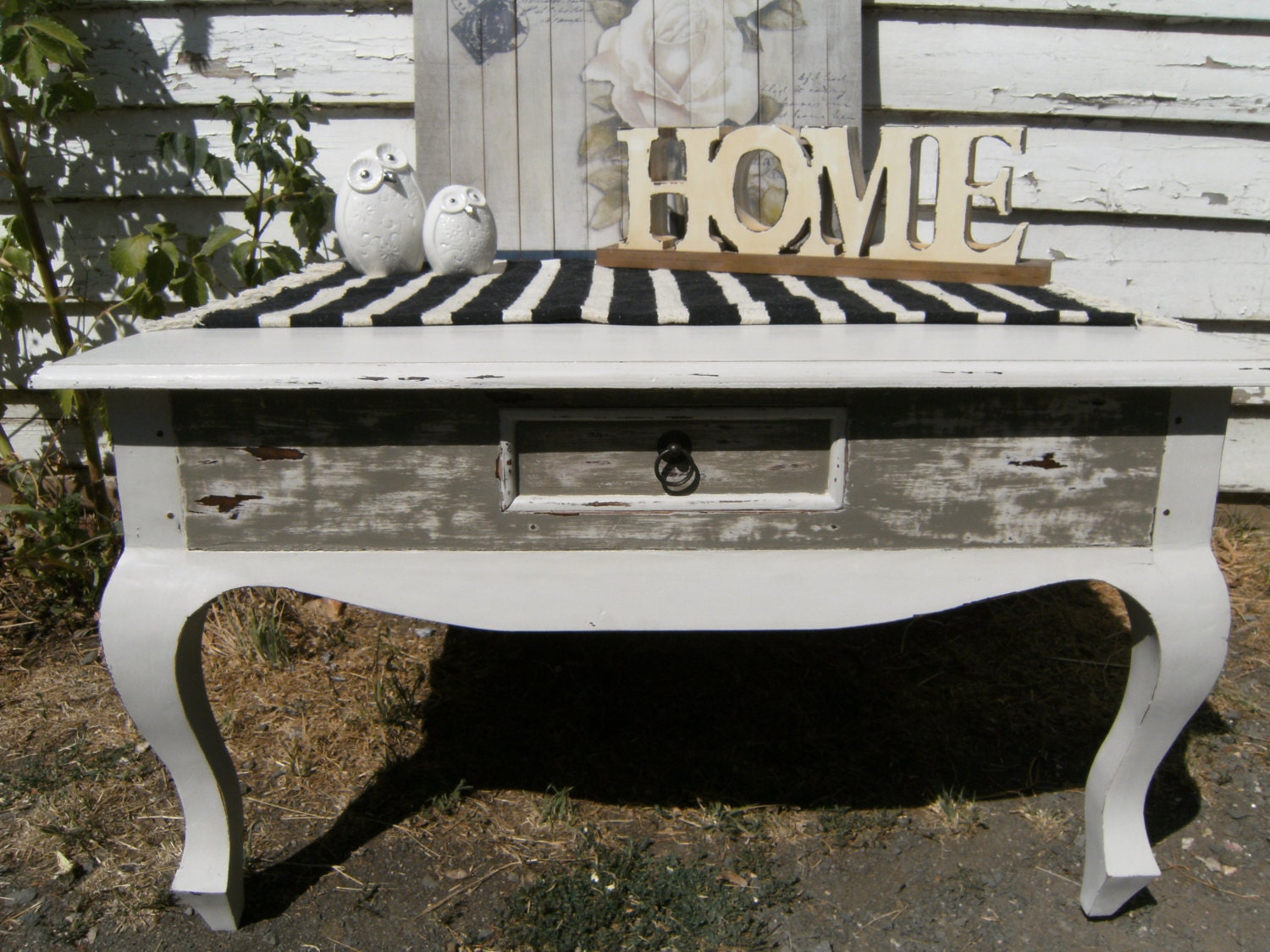 Large Solid Wood Rustic French Country Coffee Table