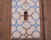 Blue and Gray Circles Switch Plate -Cute for Nursery, Children's Room, Etc. - KumbierKreations Blue and Gray Circles Switch Plate -Cute for Nursery, Children's Room, Etc. - KumbierKreations