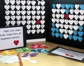 Unique Wedding Guest Book Alternative Personalized Wedding Gift 3D Hearts Weddings Guestbook Anniversary Present