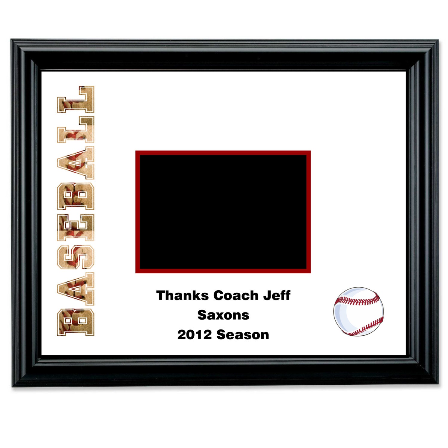Personalized Baseball Team Autograph Frame Custom by DecadeAwards