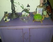 Purple Art Deco/Mid-century modern Shabby Chic Antique Sideboard. Vintage/Handpainted/furniture/cottage/distressed/vintage/wood/chalk paint