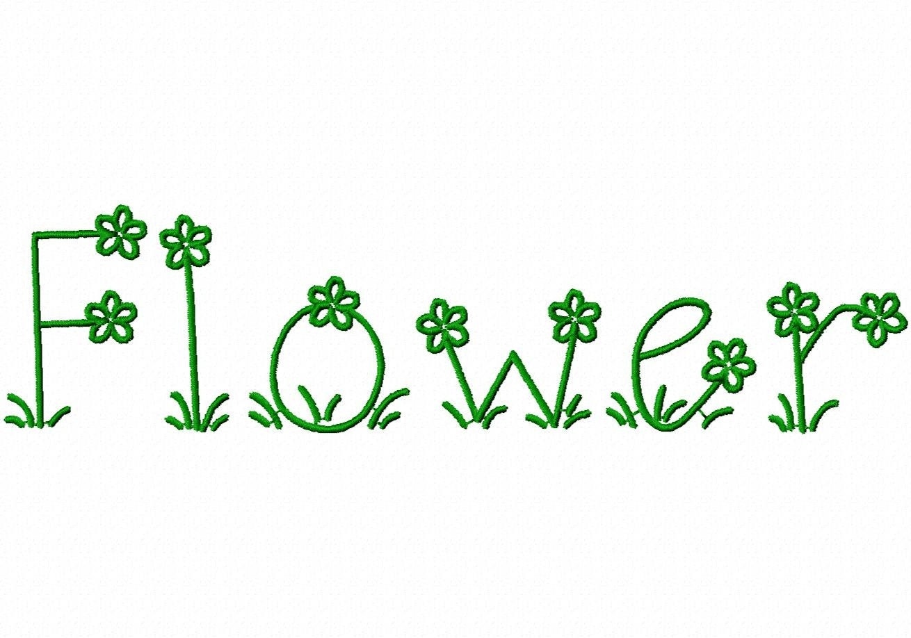 Flower Machine Embroidery Fonts 1182