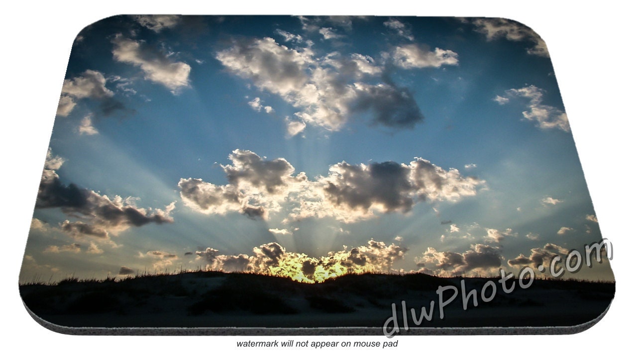 Clouds Above the Beach Photography Mouse Pad