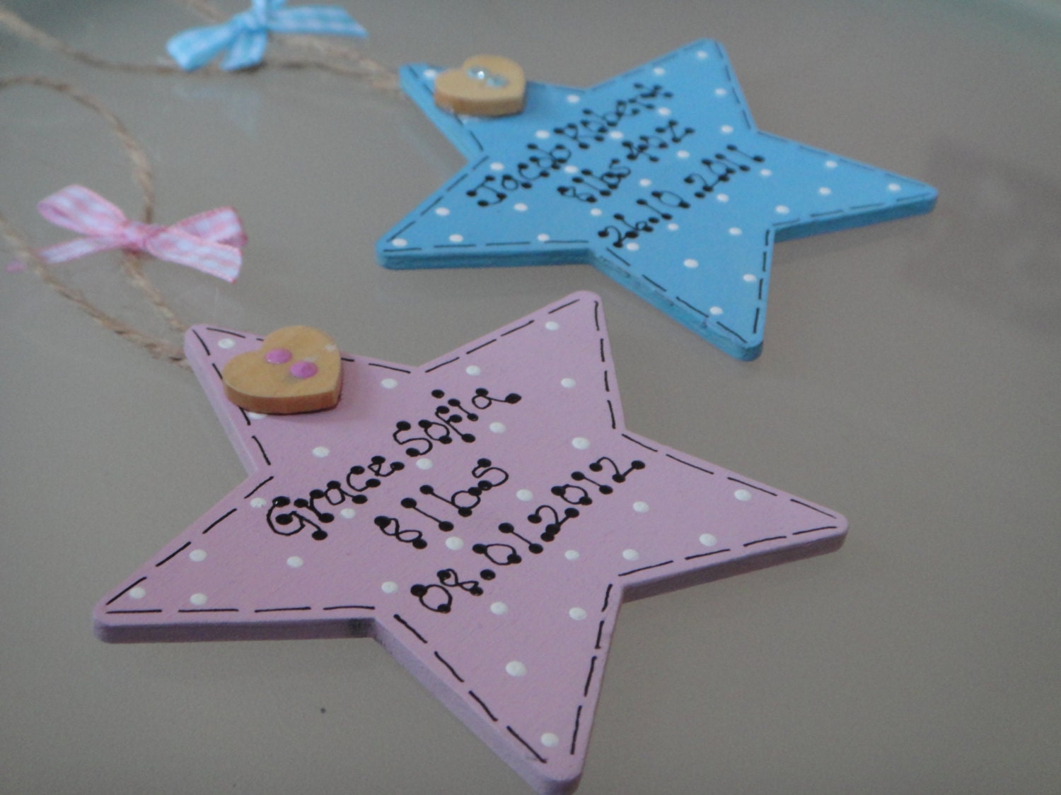 Personalised Handmade Newborn Baby Boy/Girl Christening Wooden Name Plaque Keepsake Gift - Any Message/Colour