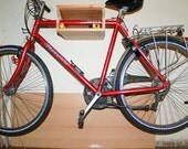 Handcrafted Wood Bike Rack, Bike Storage, Apartment Bicycle Wall Hanging, Small Space Bicycle Storage,