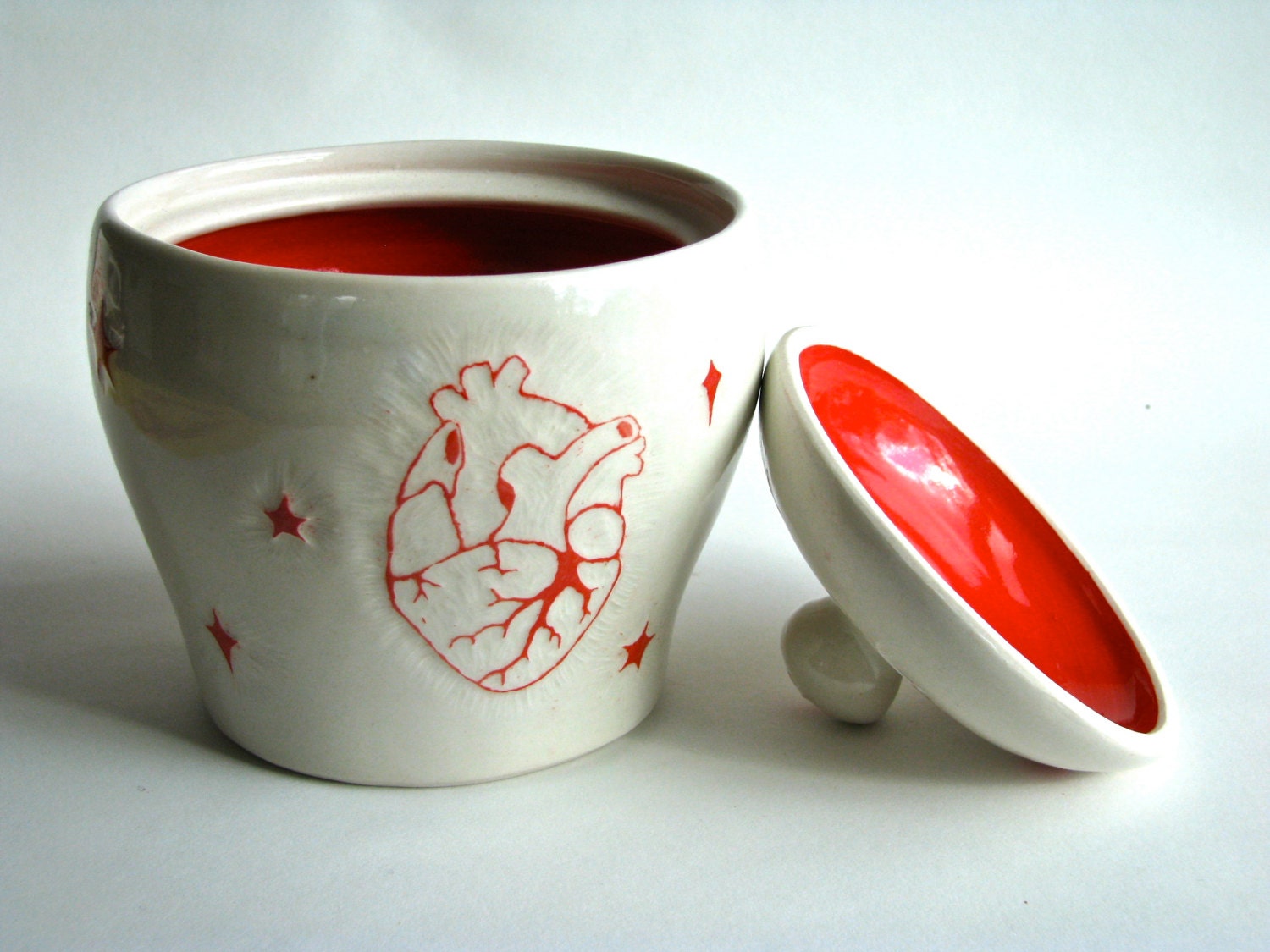 heart and stars jar