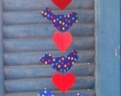 Paper Garland - PARADISE BIRDS- Summer Party Garland, Nursery Garland, Kids garland, Birthday Party garland, Party garland Wedding party
