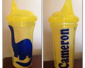 Personalized Sippy Cup with Dinosaur Design- 9oz, Spill-Proof, BPA Free